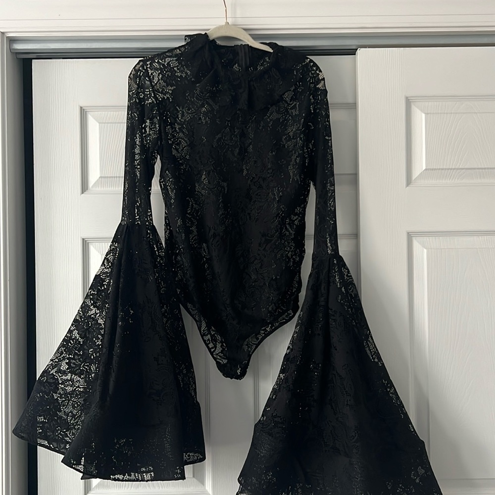 Lace maternity bodysuit